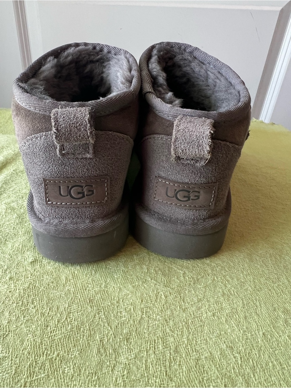 UGG Ultra Mini Suede Booties - Gray. Size 6 - Picture 4 of 10